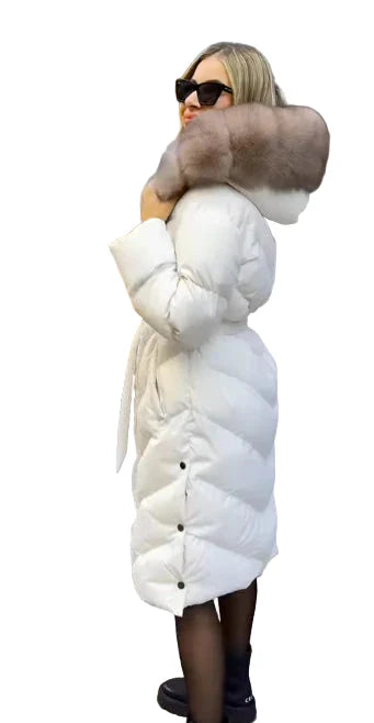 MADRI™ – Timeless Cotton Coat Designed with Elegant Fur Trim