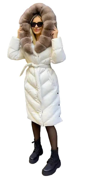 MADRI™ – Timeless Cotton Coat Designed with Elegant Fur Trim