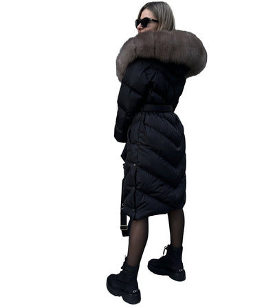 MADRI™ – Timeless Cotton Coat Designed with Elegant Fur Trim