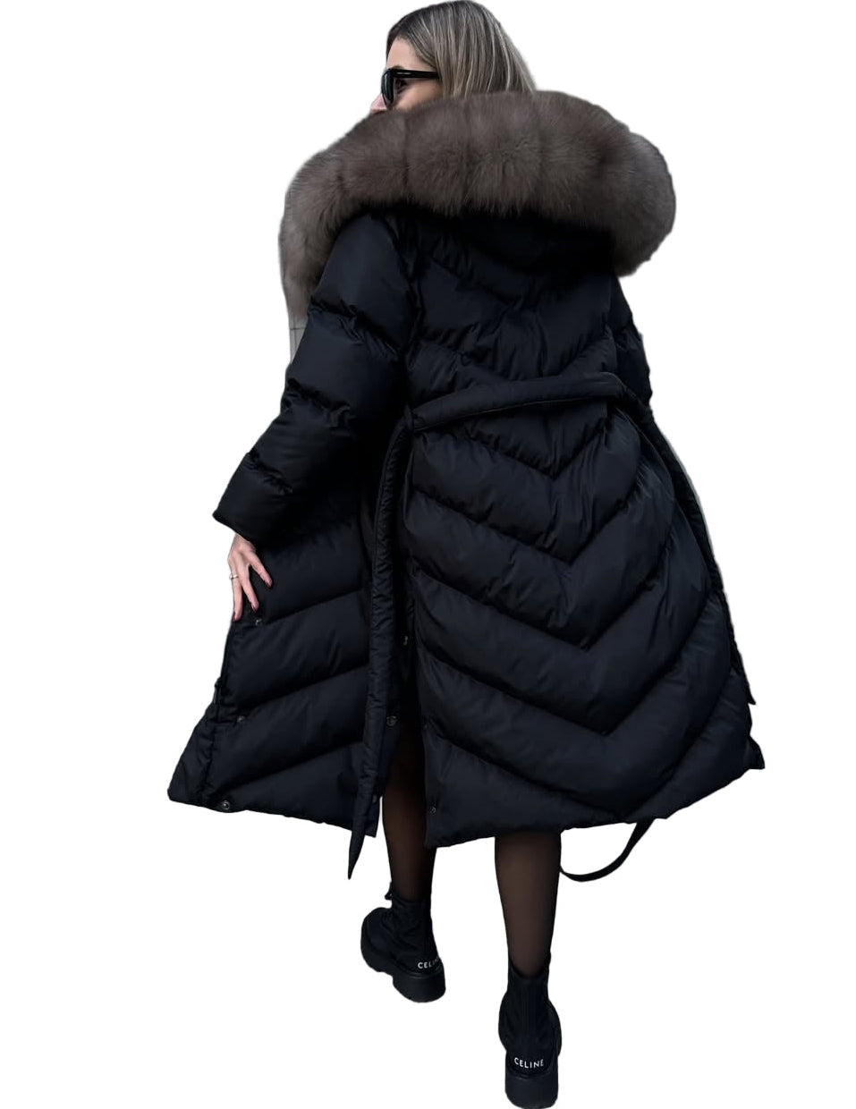 MADRI™ – Timeless Cotton Coat Designed with Elegant Fur Trim